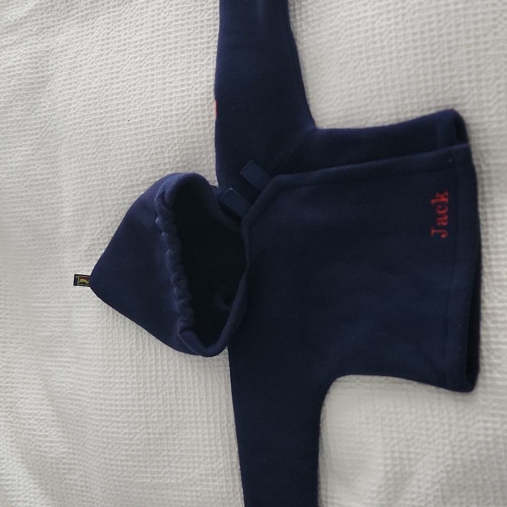 Kids Navy Hooded Jacket with Personalized Embroidery